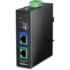 TRENDnet Industrial 10G PoE++ Splitter, TI-SG704, Splits a PoE++, Black picture