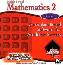 High Achiever Middle School Mathematics 2 (Grade 7) CD-ROM -NEW in RETAIL SLEEVE picture