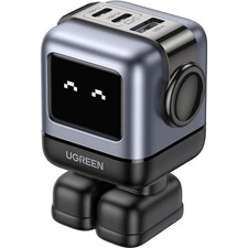 UGREEN Uno Robot 65W 3-In-1 USB-C PD GaN Fast Charger, Space Gray picture