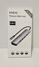 KOZYC Premium 6-in-1 USB-C Hub Adapter - 4K 60Hz HDMI, 100W PD, Gigabit Ethernet picture