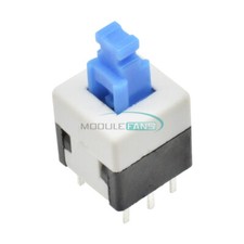 20PCS Blue Cap Self-locking Type Square Blue Button Switch Control 8X8mm picture