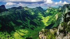 Landscape mountains valley aerial view Custom Gaming Mat Desk picture