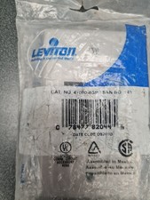 Leviton 41080-4GP Single-Gang Quickport Wallplate 4-Port Gray picture