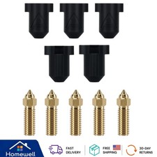 Versatile 3D Printing Essentials: 5PCS Brass Nozzles & Silicone Socks Kit picture