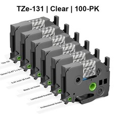 Black on Clear 12mm TZ TZe-131 Laminated Label Tape For Brother P-touch 9200 lot picture