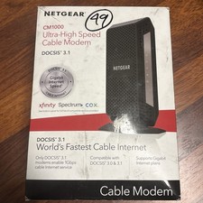 NETGEAR CM1000 Wired-Ethernet (RJ-45) Cable - CM1000100NAS (Black)  OPEN BOX picture
