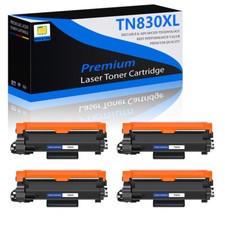 4PK TN830XL High Yield Black Toner Cartridge for Brother HL-L2460DW DCP-L2647DW picture