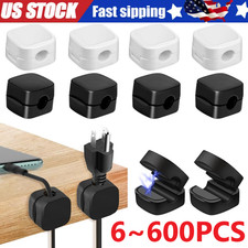 6-600Pcs Magnetic Cable Clips & Cord Holder, Under Desk Cable Management Lot picture