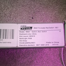 Royal Kludge RK61 61-Key Wireless Mechanical Keyboard White RGB Hot-Swap picture