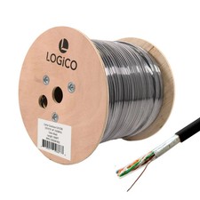 Cat5e Outdoor Shielded Ethernet Network Cable 1000FT Black Direct Burial picture