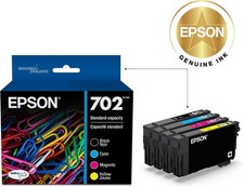 Epson 702 C/M/Y/K Ink Cartridges 4-Pack T702120-BCS (FREESHIP) picture