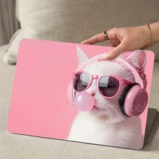 Vinyl Cute Cat Laptop Case Sticker 2pcs Set Scratch Resistant DIY Art Case picture