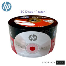50 HP DVD DVD-R Logo Disc 16X Blank media 4.7GB/120Min 1pk of 50 - SAME DAY SHIP picture