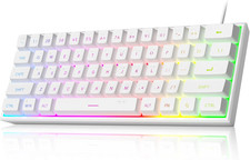 Mini 60% Gaming Keyboard, Upgrade RGB Backlit 61 Key Ultra-Compact picture