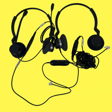 Lot of 2 - Jabra hsc015 Headphones P/N 2309-820-105 #990 z65/305 picture
