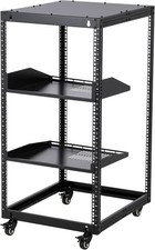 10/15/20U Open Frame Network Server Rack w/Casters Shelves Wall,Mount Floor HD picture