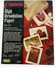 Vintage Canon Inkjet High Resolution Paper HR-101 White 200 Sheets -New/Sealed picture