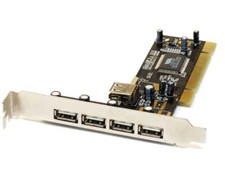 Trifoo 4x External/1x Internal Port USB2.0 PCI PC Controller Card ZG-USB01 picture