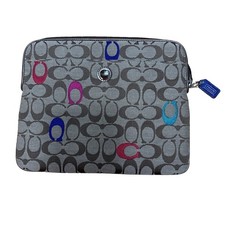 Coach Poppy Embroidered 63063 Signature Universal Tablet IPAD Sleeve Case Logo picture