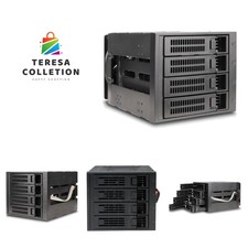 Versatile Black SATAIII/SAS Drive Cage - 3x5.25'' to 4x3.5'' with Exhaust Fan picture