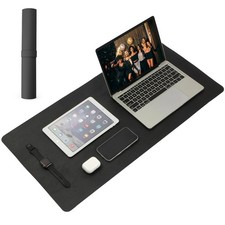 Large Office Leather Desk Mat, Large Mouse and Keyboard Pad, Laptop Pad, Desktop picture