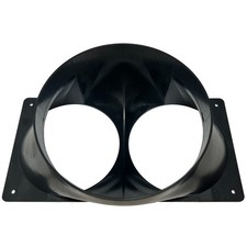 Antminer S19 T19 S17 T17 Double Fan Shroud 6 Inch Outlet to 2X 4 Inch Round A... picture
