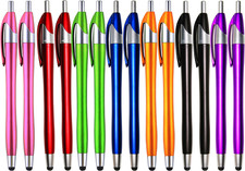 Electronic Screen Touch Stylus,14 Pack 2 in 1 Slim Long Click Ink Stylus Ballpoi picture