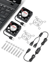 2Pack  40Mm X 10Mm Mini USB Fan with Speed Control 5V Small Computer USB Fans... picture