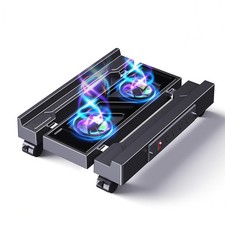 PC Tower Stand with Wheels Cooling Fan picture