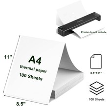 100 Sheets A4 Thermal Paper 8.5