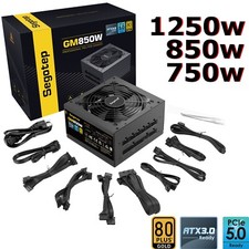 Segotep 850W ATX 3.0 Gaming Power Supply PCIe 5.0 Full Modular 80 Plus Gold PSU picture
