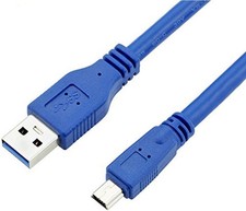 USB-A to Mini-B 10-Pin Cable 1 Meter USB 3.0 MiniB 10PIN picture