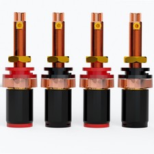 4Pcs Copper Plate Binding Post Brass Screw Solder Connector for Audio Enthusiast picture
