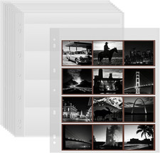 30 Pcs 120 Film Negative Sleeves Acid Free Archival Storage Pages picture