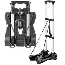 Vsaikeo Small Folding Hand Truck Dolly with 2 Wheels, Foldable Luggage Cart picture