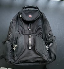SwissGear 1900 ScanSmart Tech Laptop Backpack Black TSA Friendly Travel Bag picture