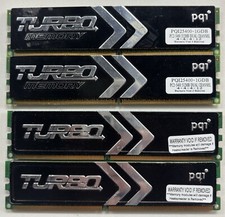 Four PQI Turbo DDR2 RAM modules. Type: DDR2 SDRAM MSpeed: PC2-5400 1GB  240-pin picture