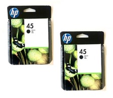 2 x Genuine HP Ink No 45 Pitney Bowes DA W Imagistics W Carton Coding System picture