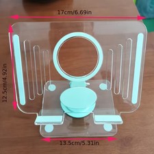 Adjustable, Ergonomic 360° Rotating Acrylic Tablet & Laptop Stand | Foldable picture