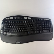 Logitech Wave K350 Unifying Ergonomic Wireless Keyboard No Dongle Tested picture