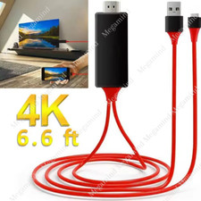 HDMI Mirroring AV Cable Phone to TV HDTV Adapter 1080P For iPhone 13 12 11 XR 8 picture