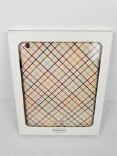 New Authentic Coach Signature Molded Ipad Cover Hard Case Plaid picture