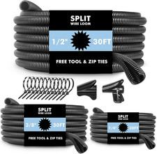 Automotive Wire Loom Flame Retardant Split Wire Loom Tubing Assortment Wiring Lo picture