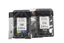 Genuine Canon PG-245XL Black CL-246XL Color Ink Cartridges OEM Sealed Pair picture
