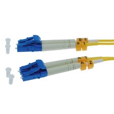 20 Meter LC/LC Single-Mode Duplex Fiber Optic Cable 9/125 Yellow, Networking picture