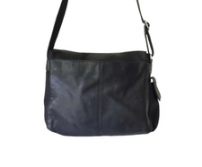 Fossil Crossbody Bag Black Shoulder Leather Microfiber Work Fashion Business picture