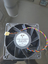 SYD12038HBL 120mm x 38mm 12V 4-Pin Brushless Case Cooling Fan Black.  218CFM picture