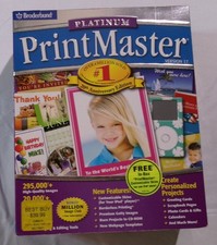 Broderbund Printmaster Platinum Version 17 Windows XP PC picture
