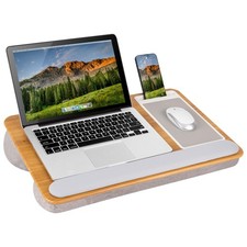 LAPGEAR Home Office Pro Lap Desk Oak Woodgrain Fits 15.6” Laptops picture