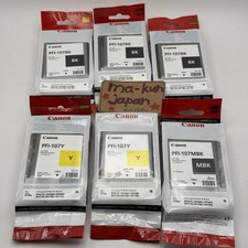 Canon PFI-107 6 Ink Tank Set Expired Genuine OEM Japan imagePROGRAF New/mj12 picture
